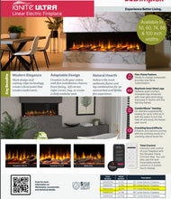 Load image into Gallery viewer, Ignite Ultra 74" Linear Electric Fireplace

