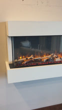 Load and play video in Gallery viewer, 3 Sided Electric Fireplace &amp; Mantel
